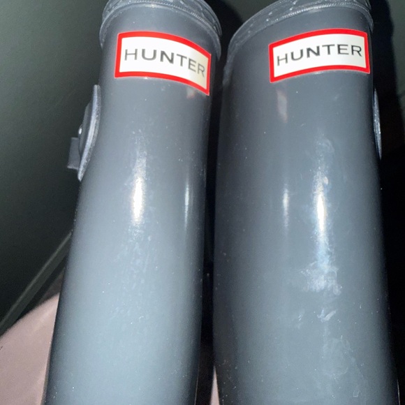 Hunter Women's Deep Grey Rain Boots - Picture 5 of 12